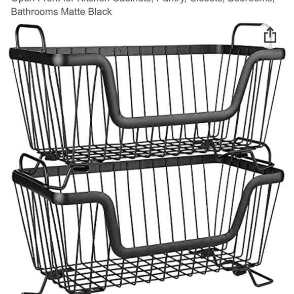 Stackable metal baskets - Picture 4 of 6